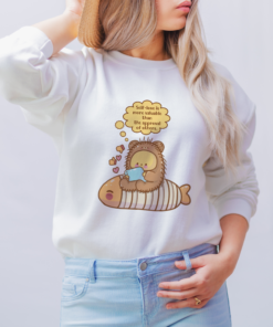Self-Love Crewneck Sweatshirt | Cute Bear & Fish Design | Unisex Heavy Blend™